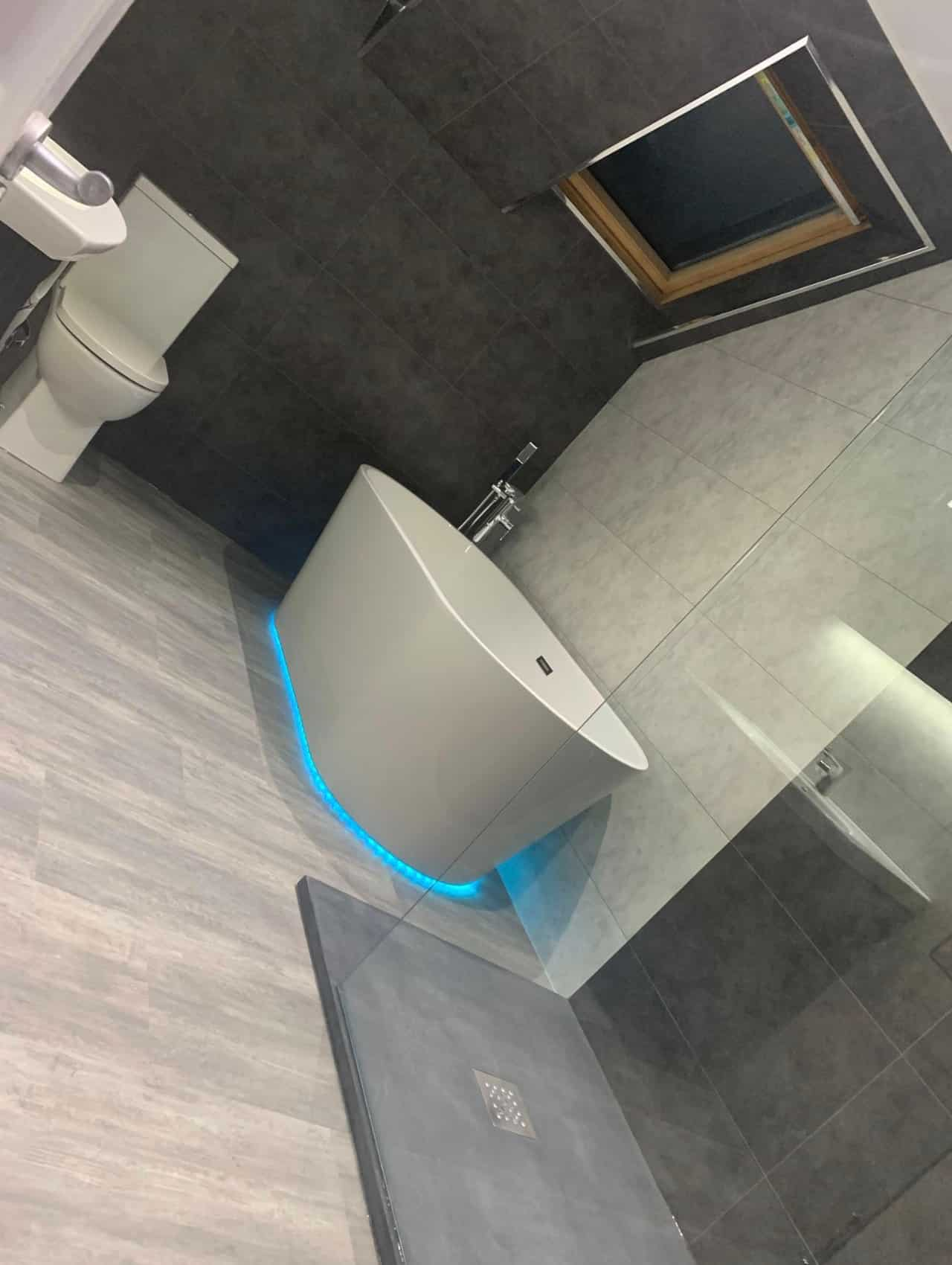 Photo of LED bathroom Moode lighting in situ